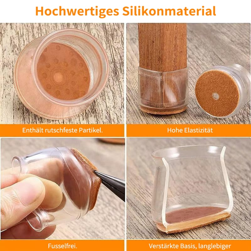 ✨ Universal rubber chair leg protectors – Suitable for all chair leg shapes, scratch-resistant and wear-resistant, the ultimate solution for protecting your floors.