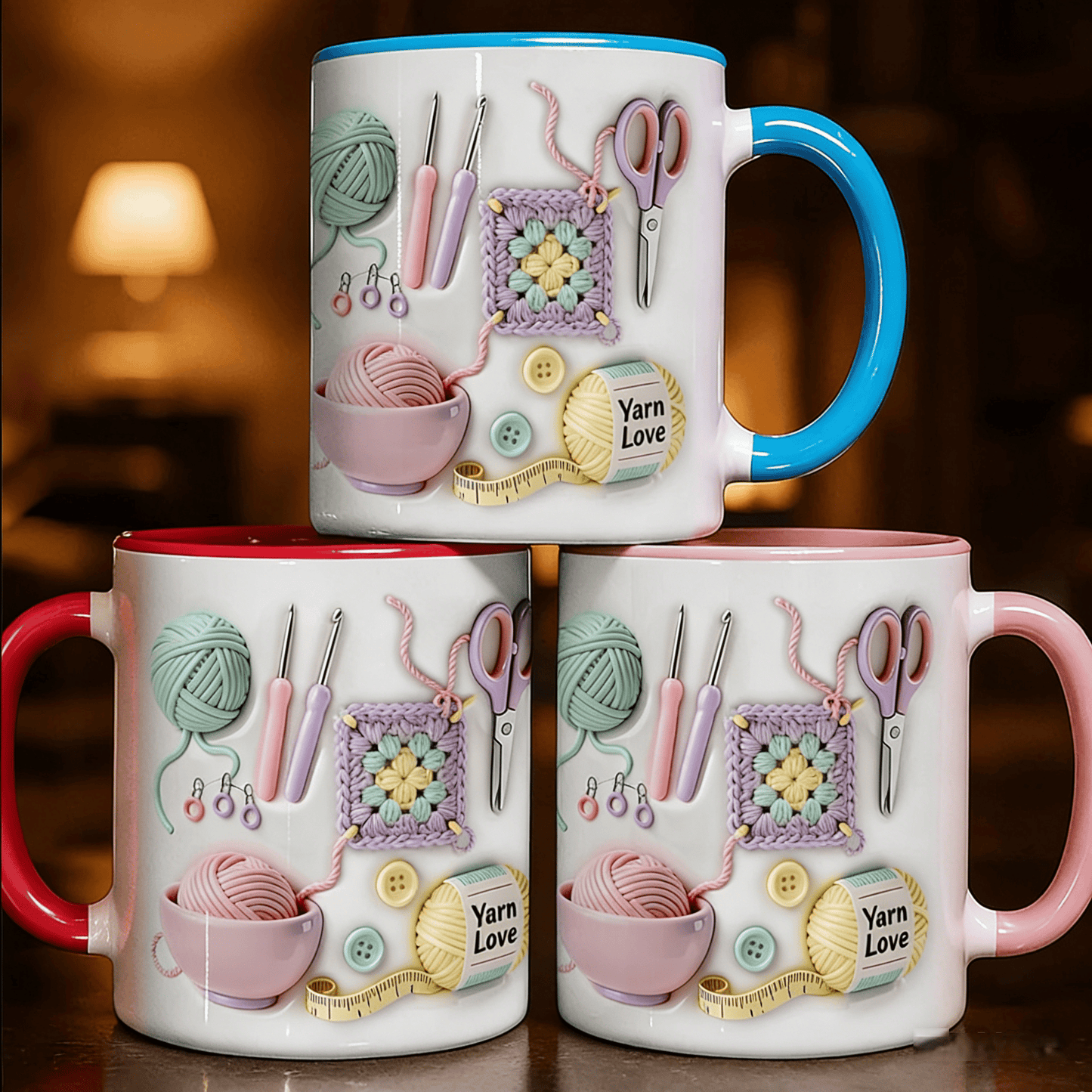 Mother's Day Gift🧶 Mug with "Yarn Love" - A gift for crafters and creative souls