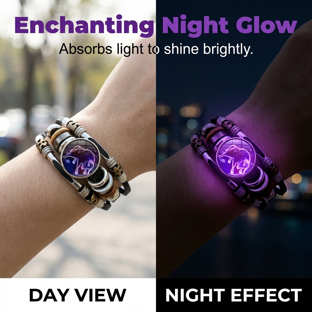 🌌 Glow-in-the-dark zodiac bracelet🌌