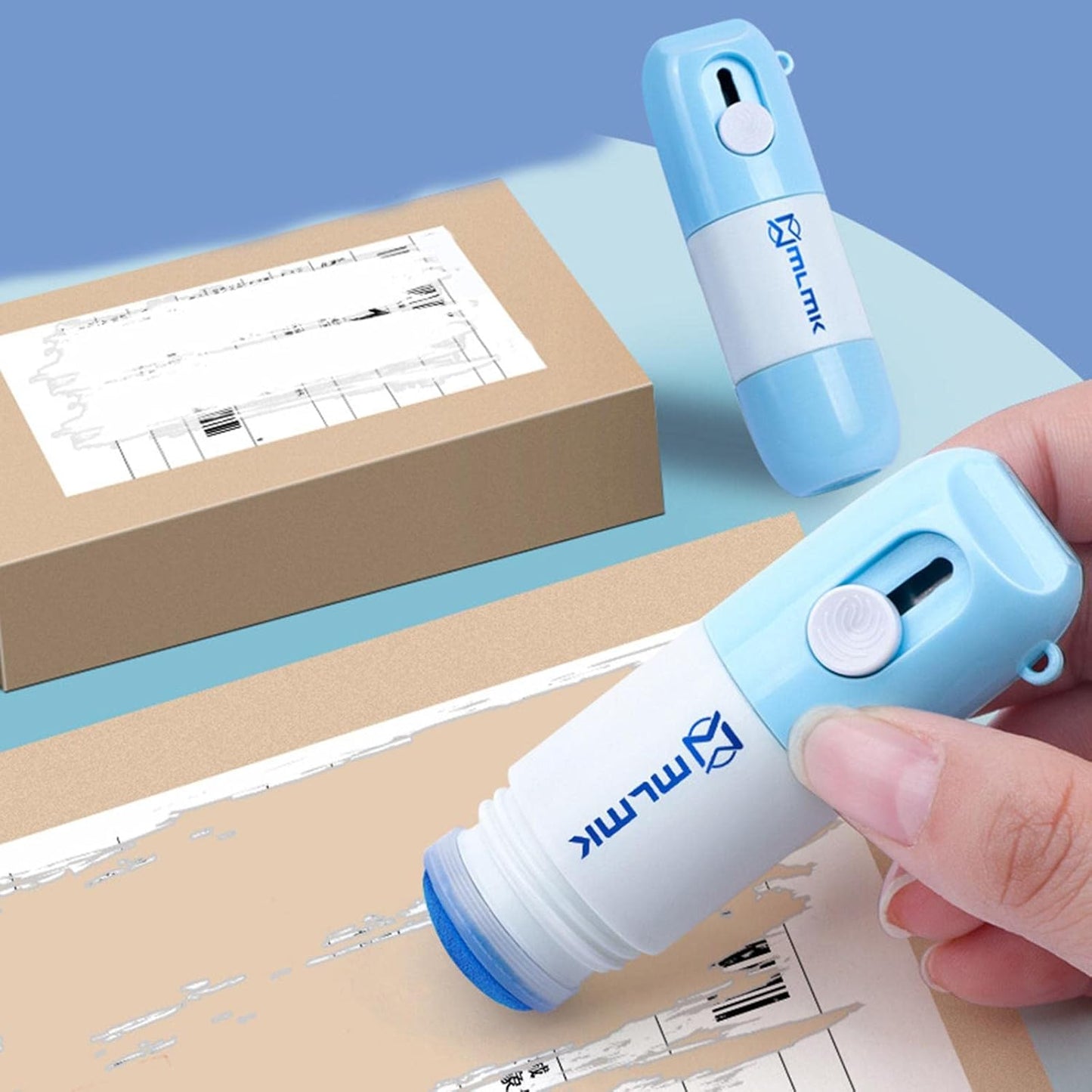 📦Correction Fluid Express – tool for erasing personal information and hiding addresses on packages, with cutting blade