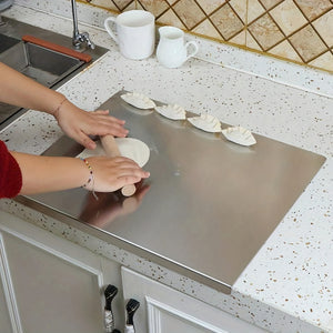 Thick 304 Stainless Steel Cutting Board / Double-Sided Antibacterial Kitchen Cutting Board