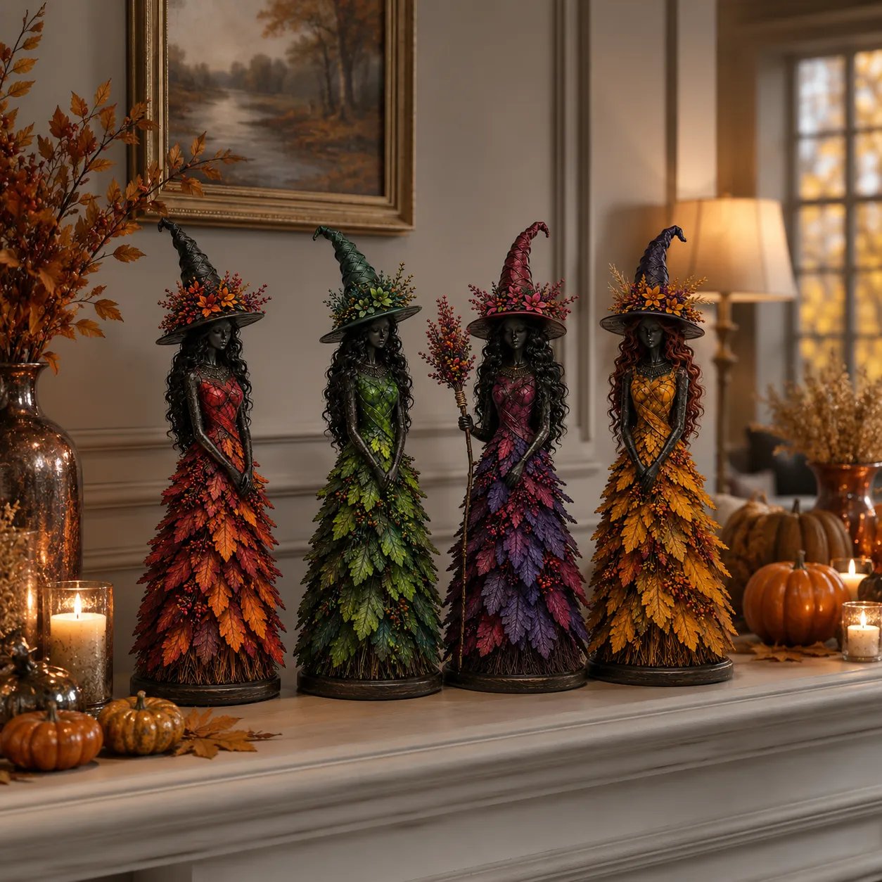 💥LAST DAY: 50% OFF - 🧙 Enchanted Autumn Witch Figure