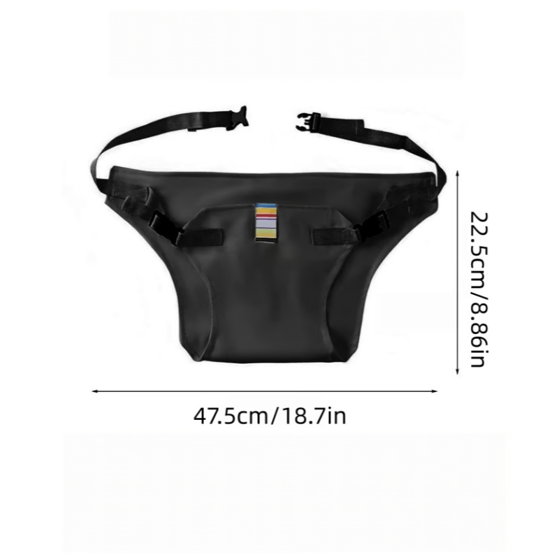 Safety belts for child seats – Portable holder for feeding straps