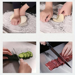 Thick 304 Stainless Steel Cutting Board / Double-Sided Antibacterial Kitchen Cutting Board