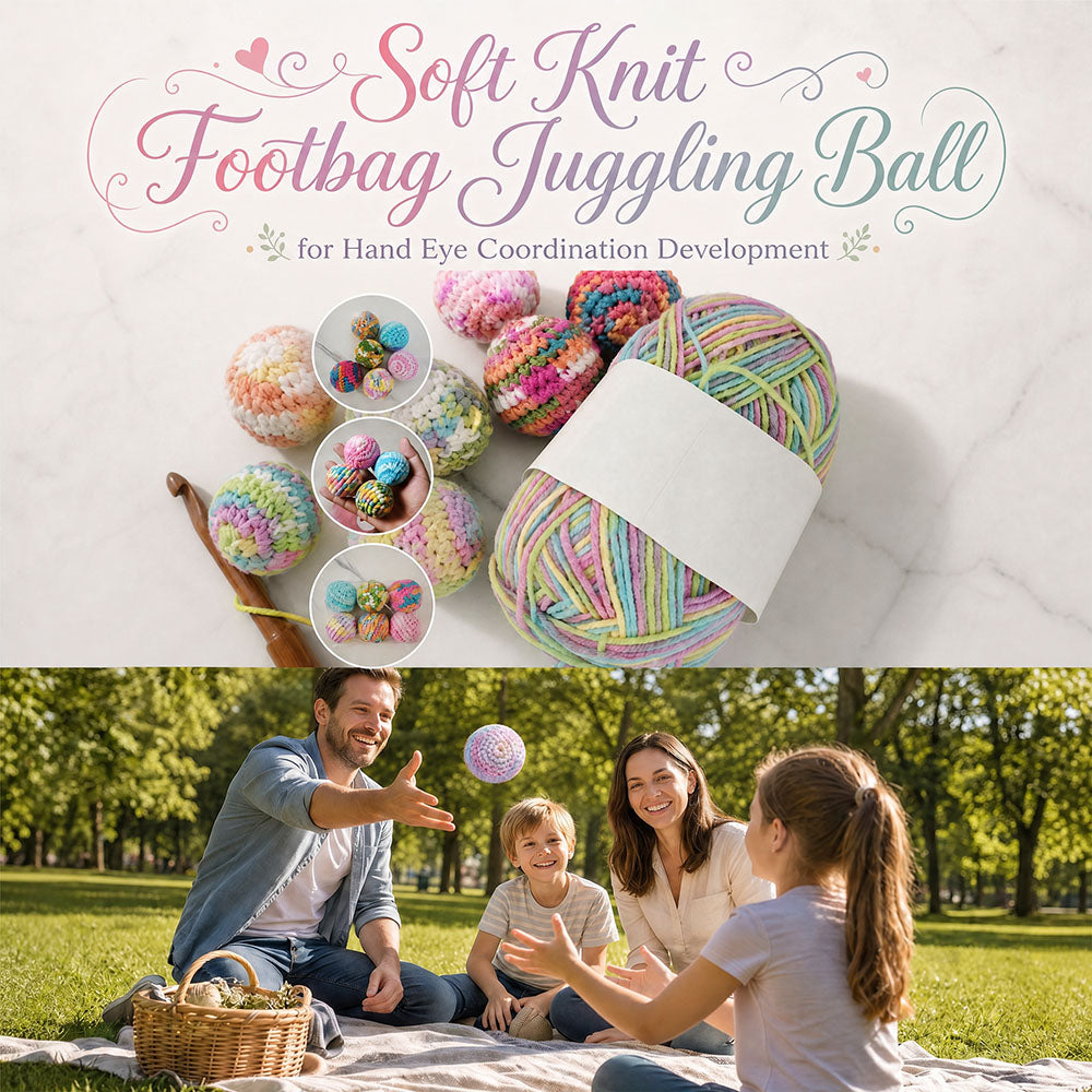 ⚽ Soft Knit Footbag Juggling Ball for Hand Eye Coordination Development
