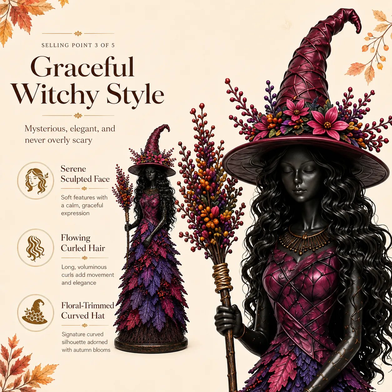 💥LAST DAY: 50% OFF - 🧙 Enchanted Autumn Witch Figure