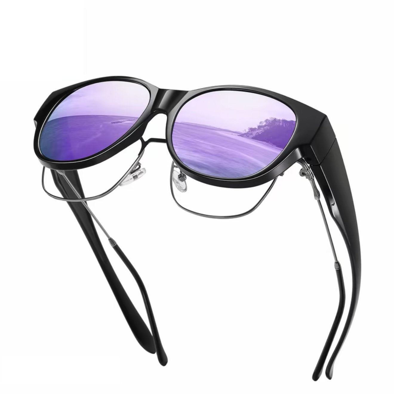 🕶 New XL cat-eye sunglasses with polarized lenses.mi i ochroną UV40