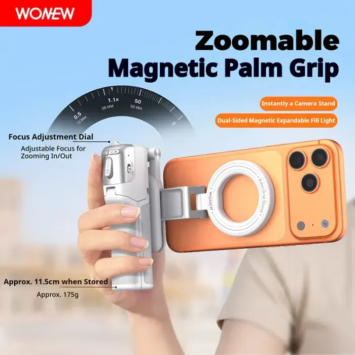 4 in 1 - Versatile Mini Tripod & Selfie Stick: Zoom-Capable, Dual-Sided Magnetic Mount, and Desktop Phone Stand