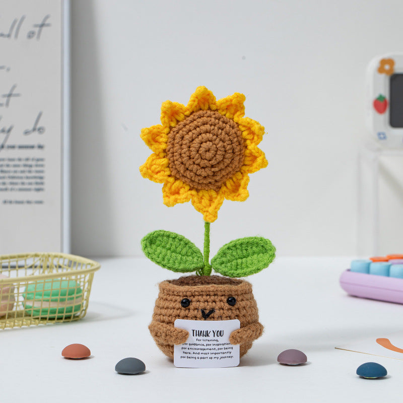 🌱Handmade Crochet Emotional Support Plant Potted