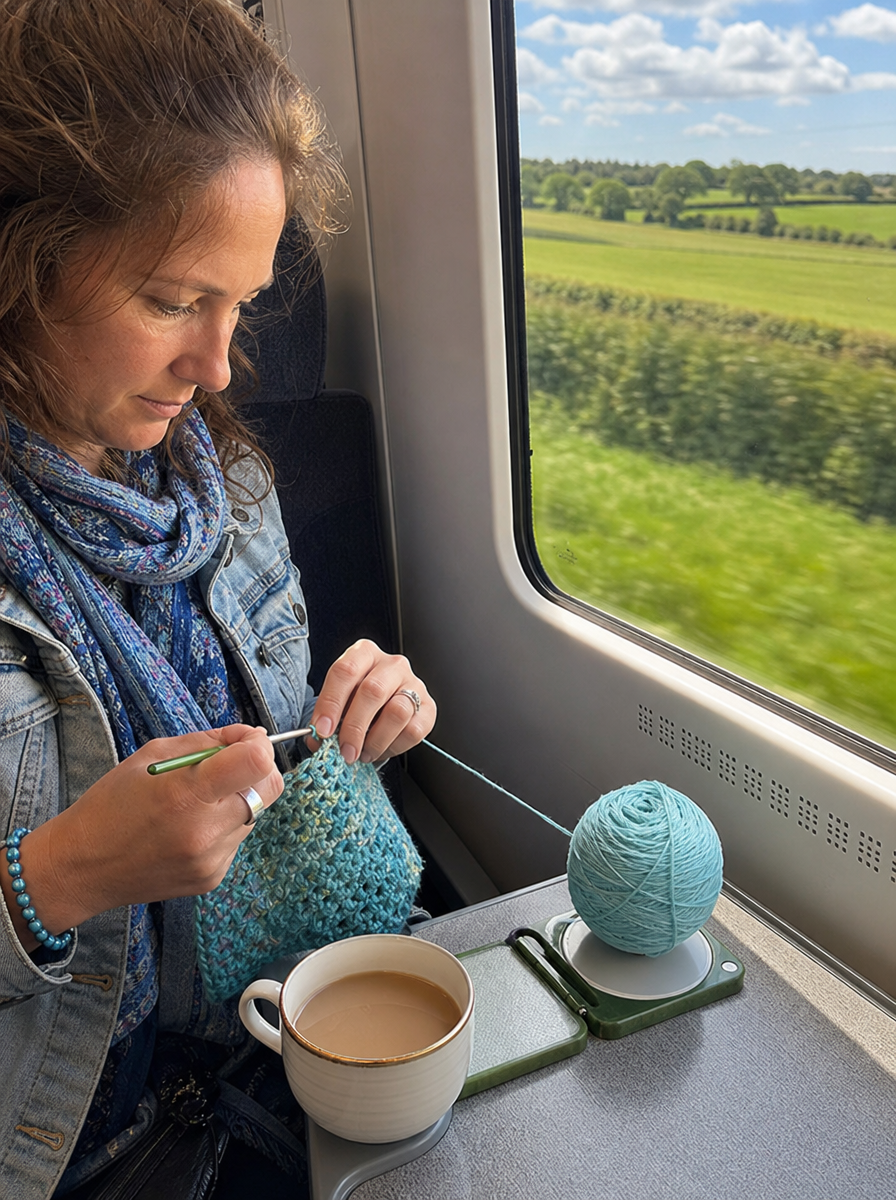 🧶Portable yarn holder for crocheting and knitting