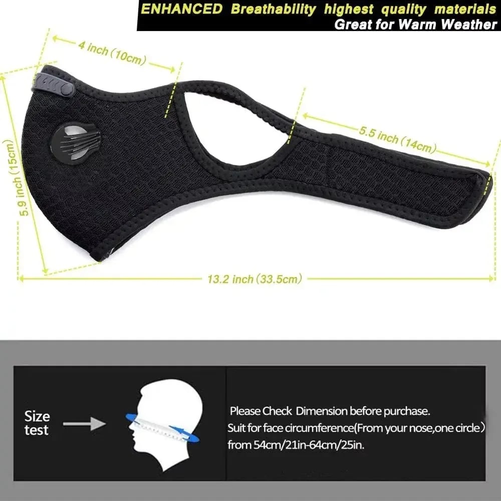 🔥 LAST DAY 50% OFF -- 💖 Reusable Dust Mask with Carbon Filter – Made for an Active Lifestyle