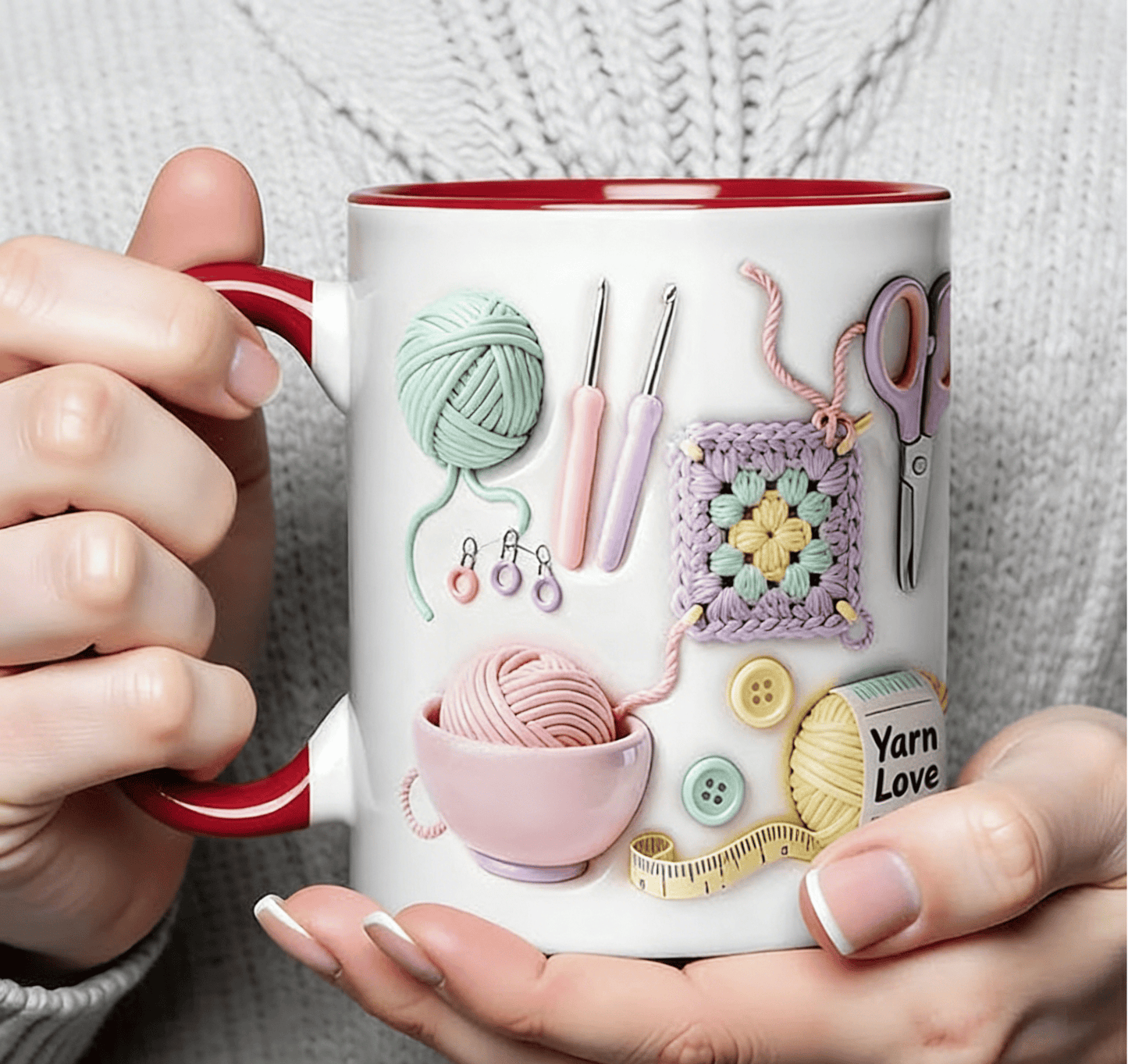 Mother's Day Gift🧶 Mug with "Yarn Love" - A gift for crafters and creative souls