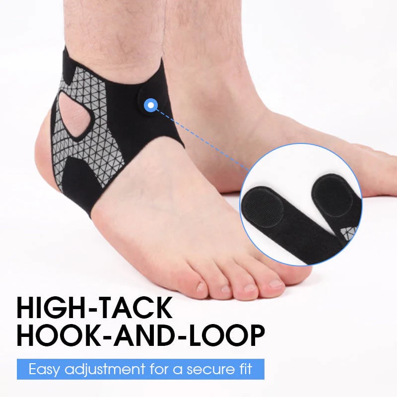Adjustable elastic ankle brace