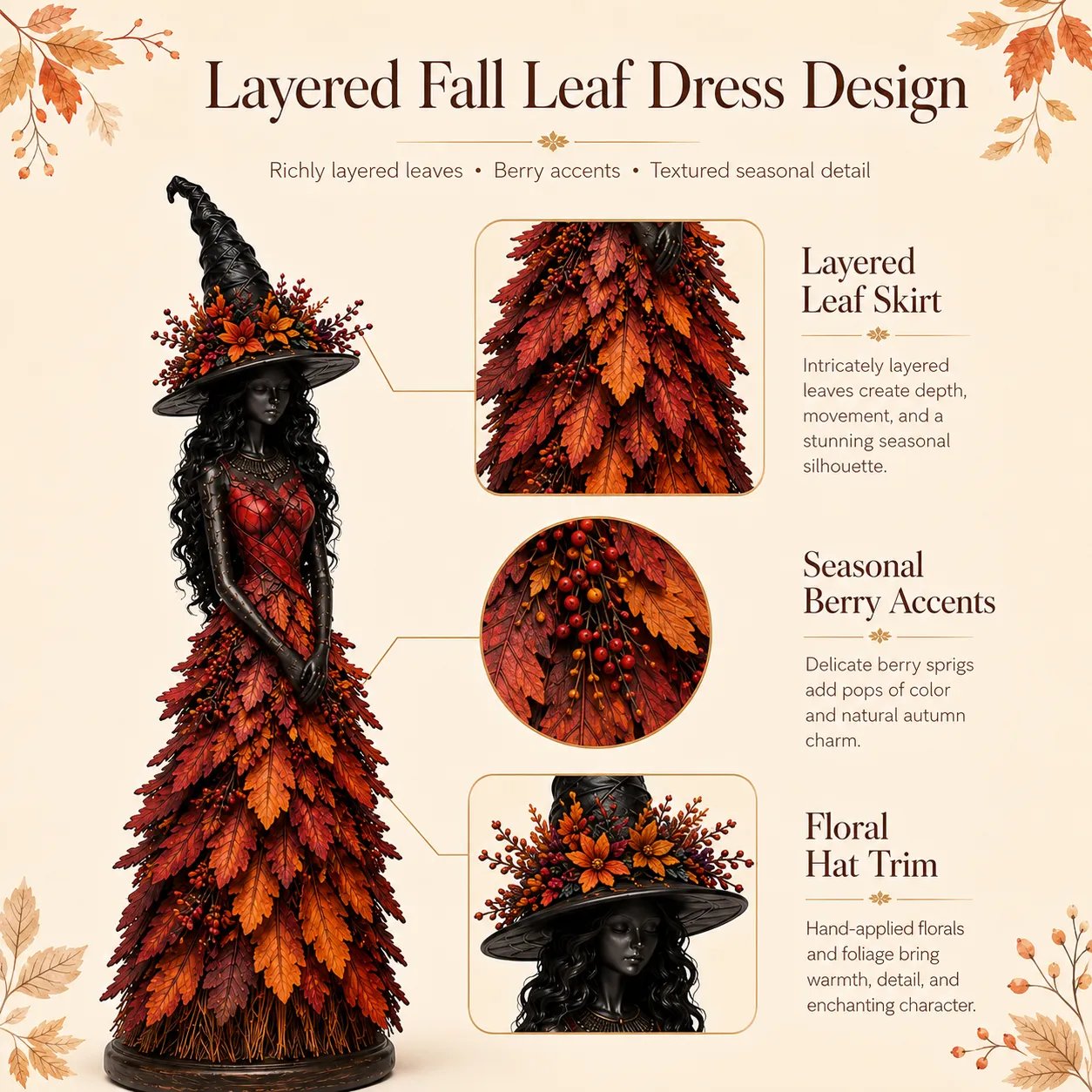 💥LAST DAY: 50% OFF - 🧙 Enchanted Autumn Witch Figure