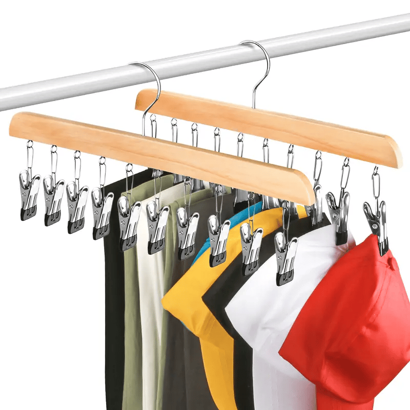 Kleiderschrank-Organizer mit 10 Clips – Platzsparender Hänge-Kleiderschrank-Organizer