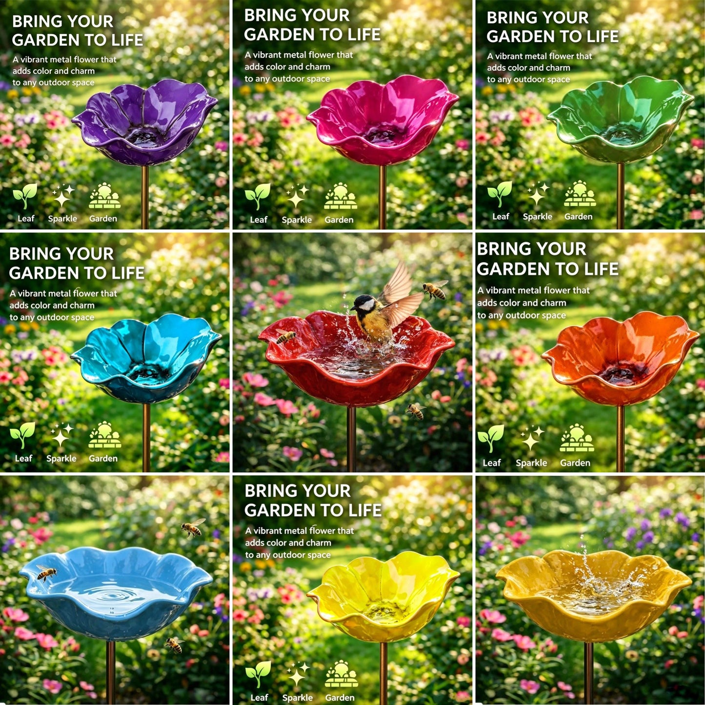 🐦 Mini Bird Bath & Pollinator Water Station  ✨ Attract Birds & Beneficial Insects