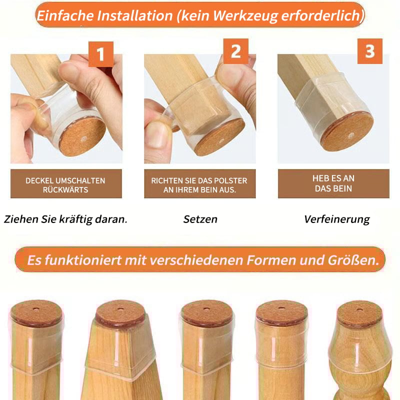 ✨ Universal rubber chair leg protectors – Suitable for all chair leg shapes, scratch-resistant and wear-resistant, the ultimate solution for protecting your floors.