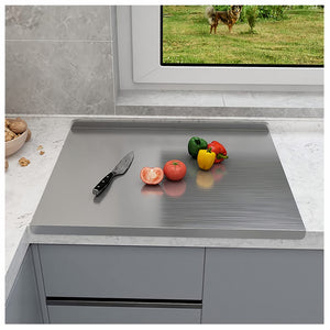 Thick 304 Stainless Steel Cutting Board / Double-Sided Antibacterial Kitchen Cutting Board