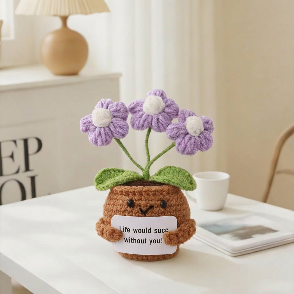 🌱Handmade Crochet Emotional Support Plant Potted