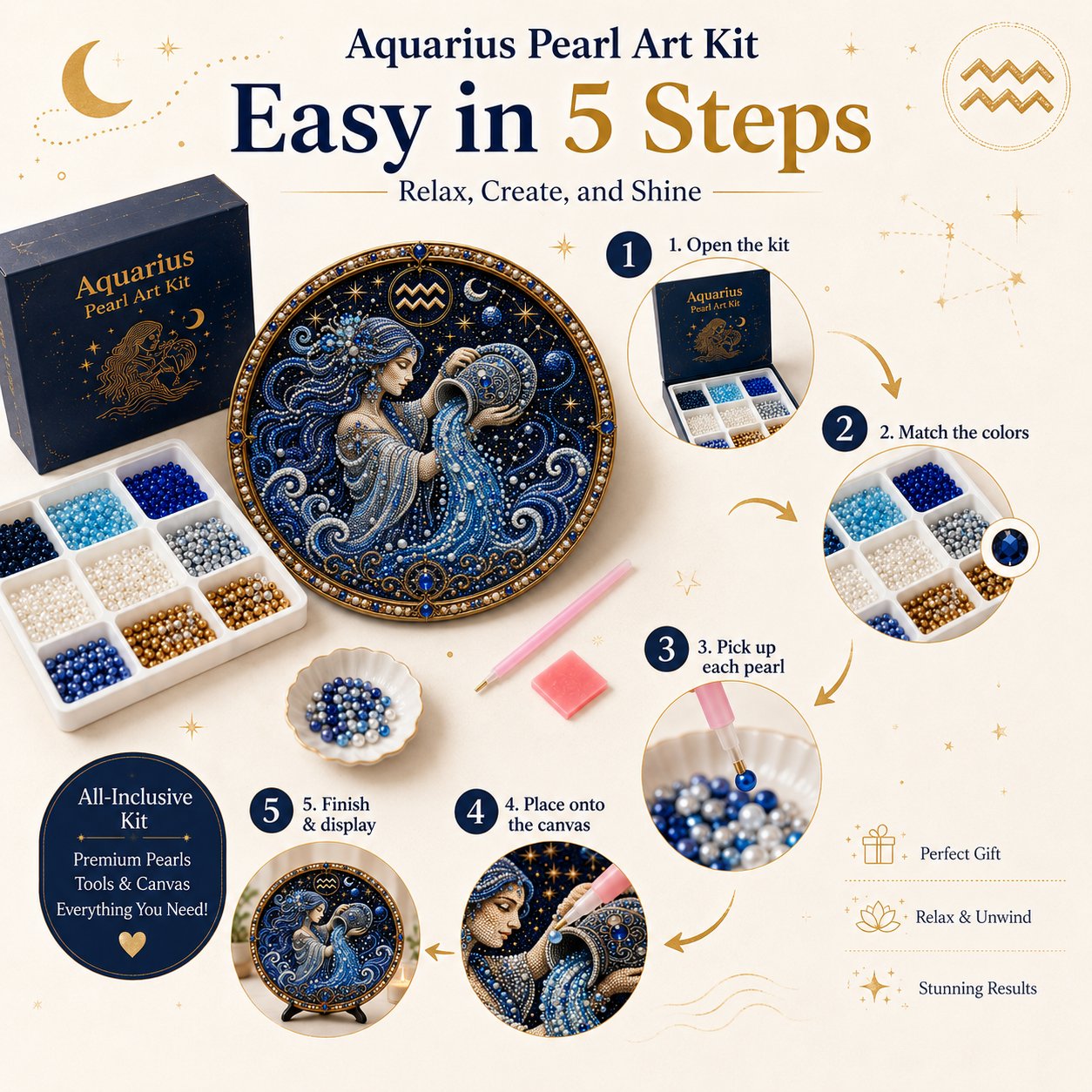 🔥 Bead art set with the 12 zodiac signs ♈🌙