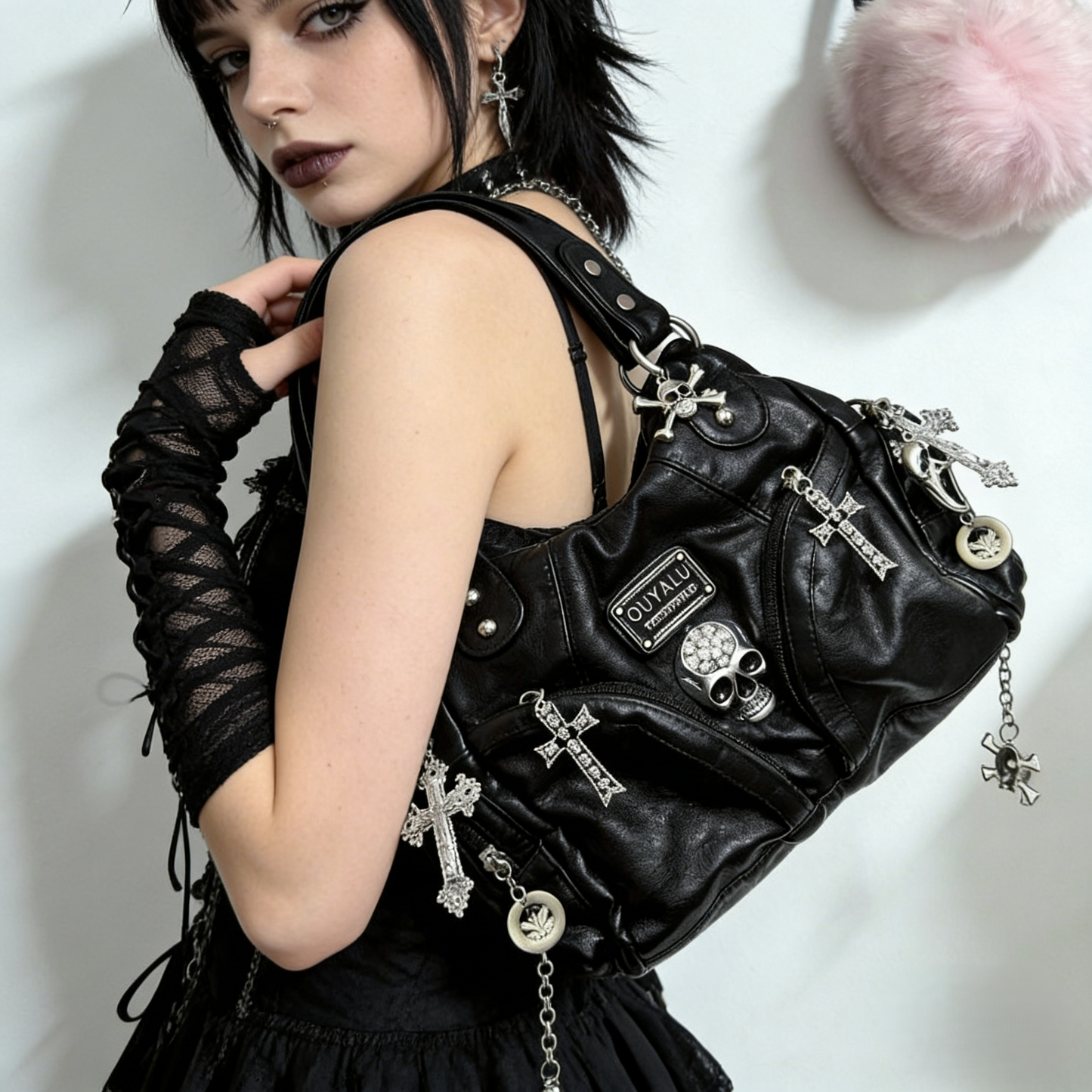 The Rebel Rider | Handcrafted Vintage Leather Goth Bag for Everyday Edge