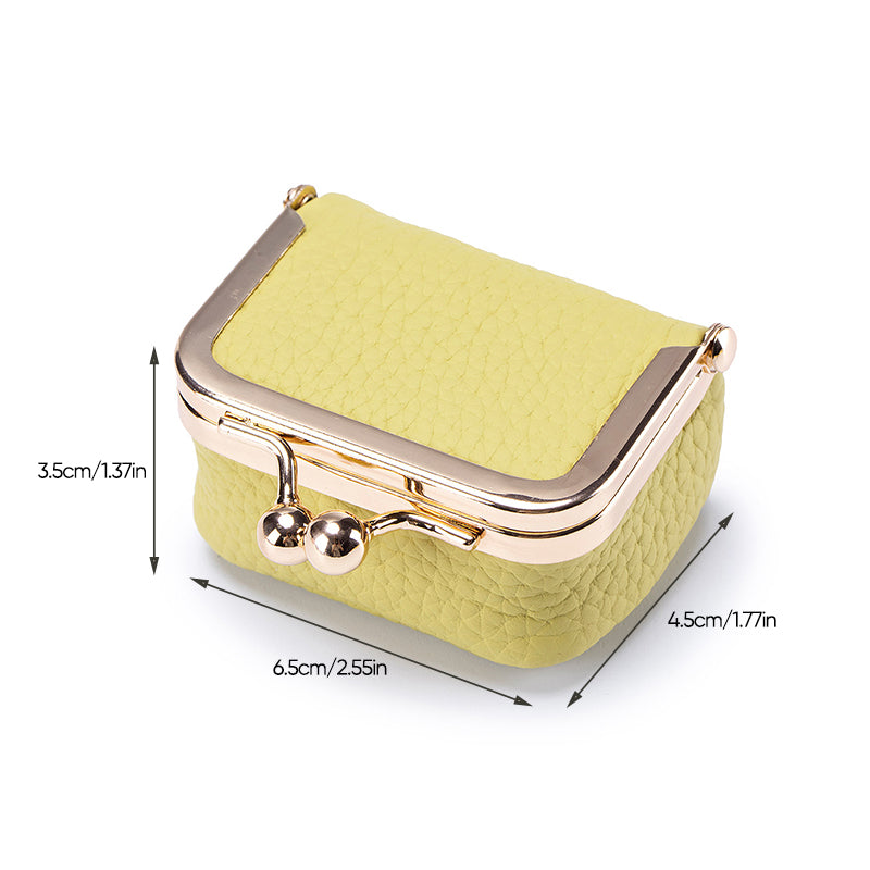 Mini jewelry box made of genuine leather