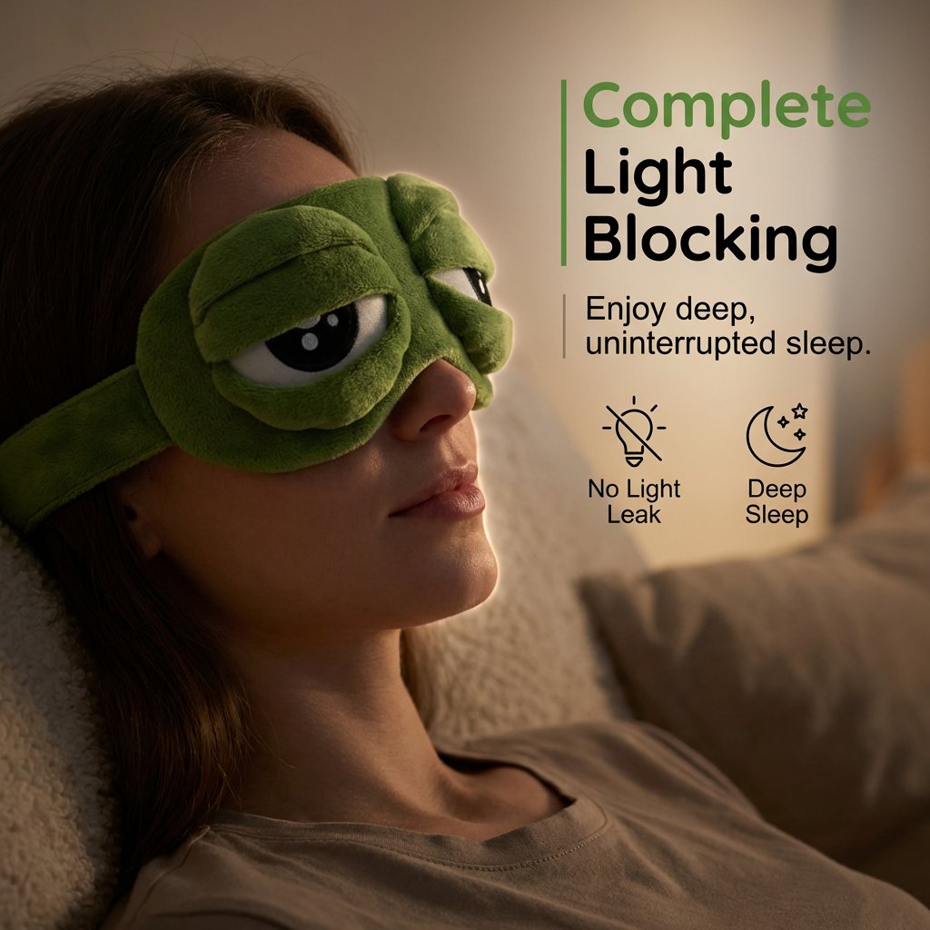🔥Hot Sale 49% OFF✨ 3D Cute Frog Sleep Mask🐸