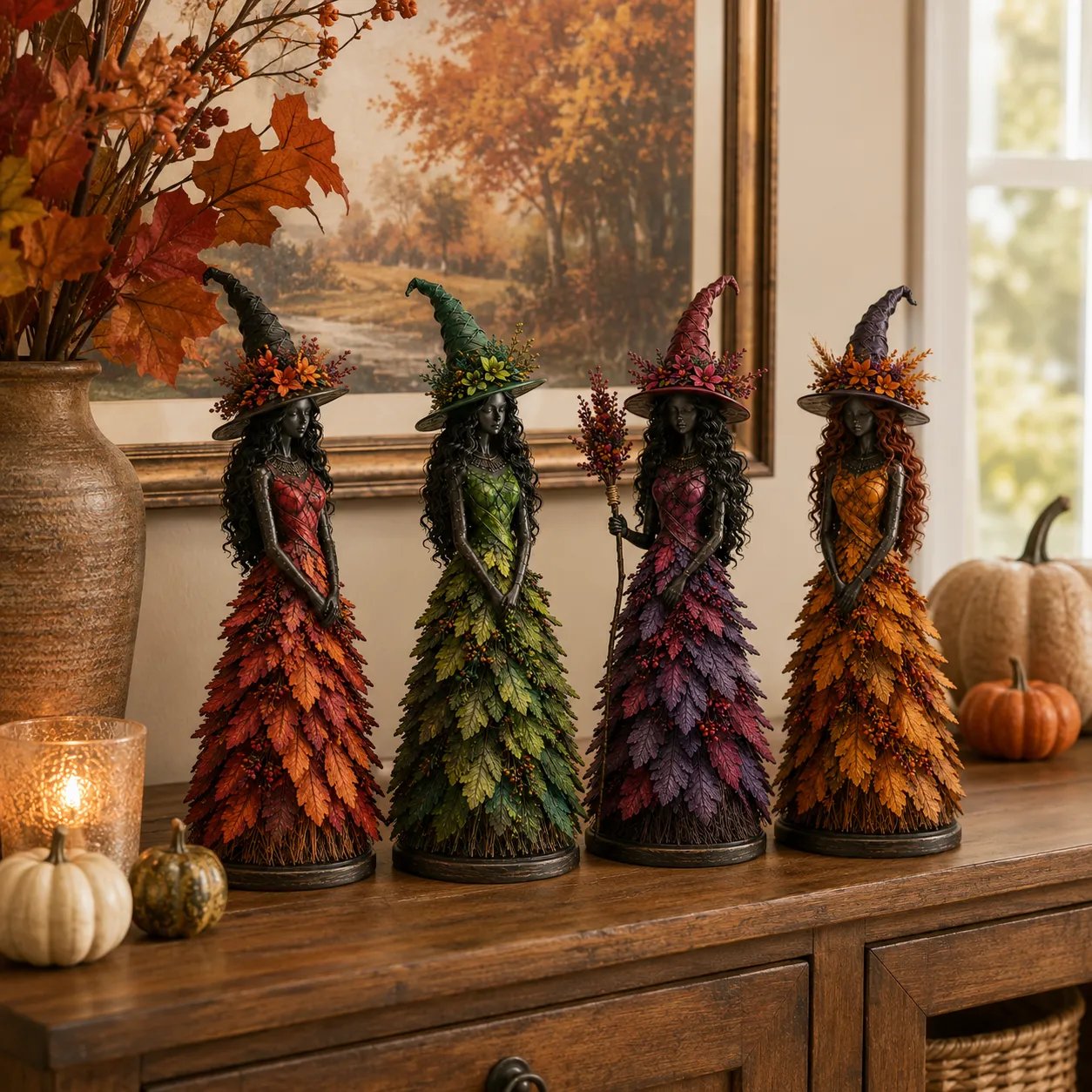💥LAST DAY: 50% OFF - 🧙 Enchanted Autumn Witch Figure