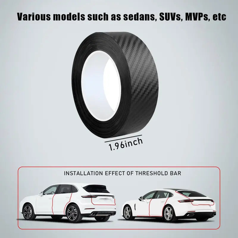 Car door protective film – scratch-resistant and impact-resistant 3D carbon film with self-adhesive backing