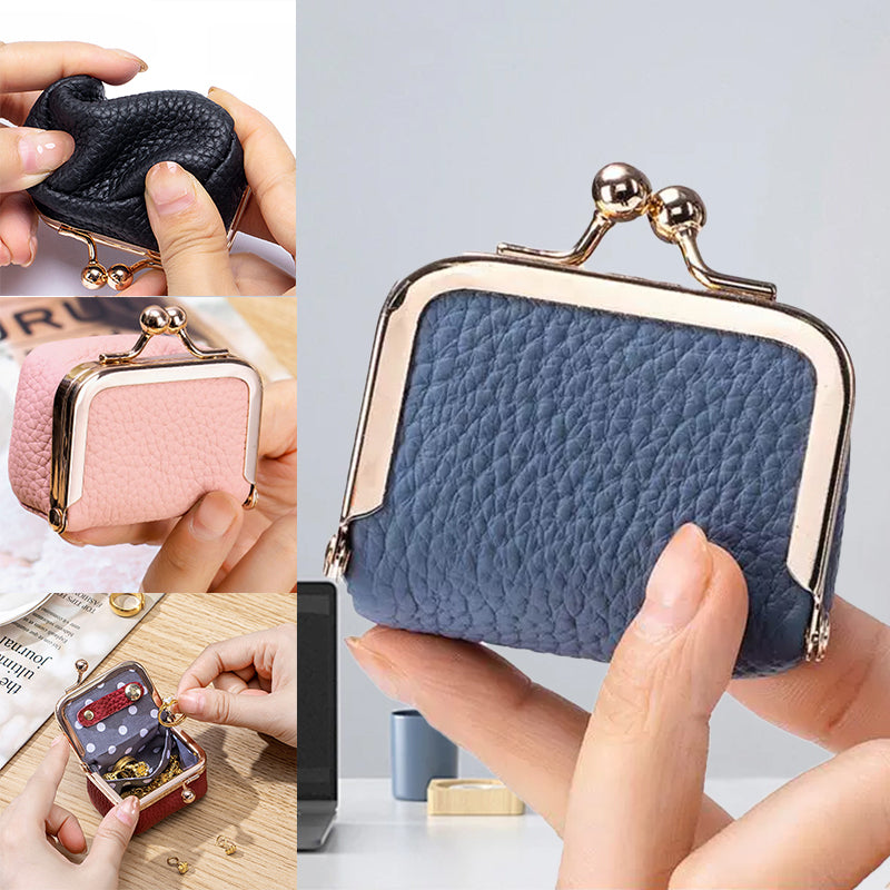 Mini jewelry box made of genuine leather