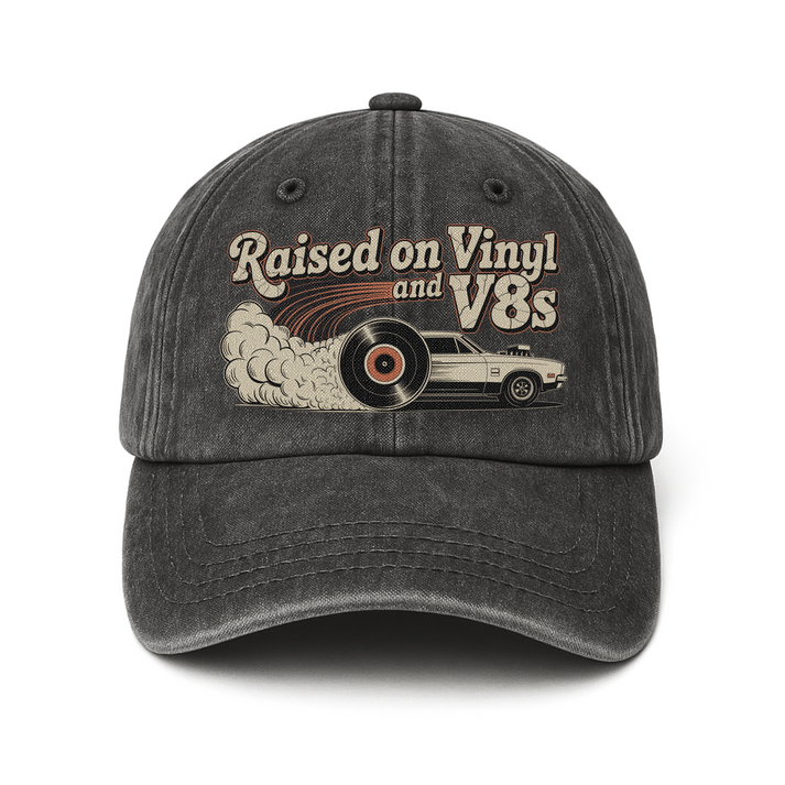 "Rasied on Vinyl and V8s" - The Gearhead Classic Cap