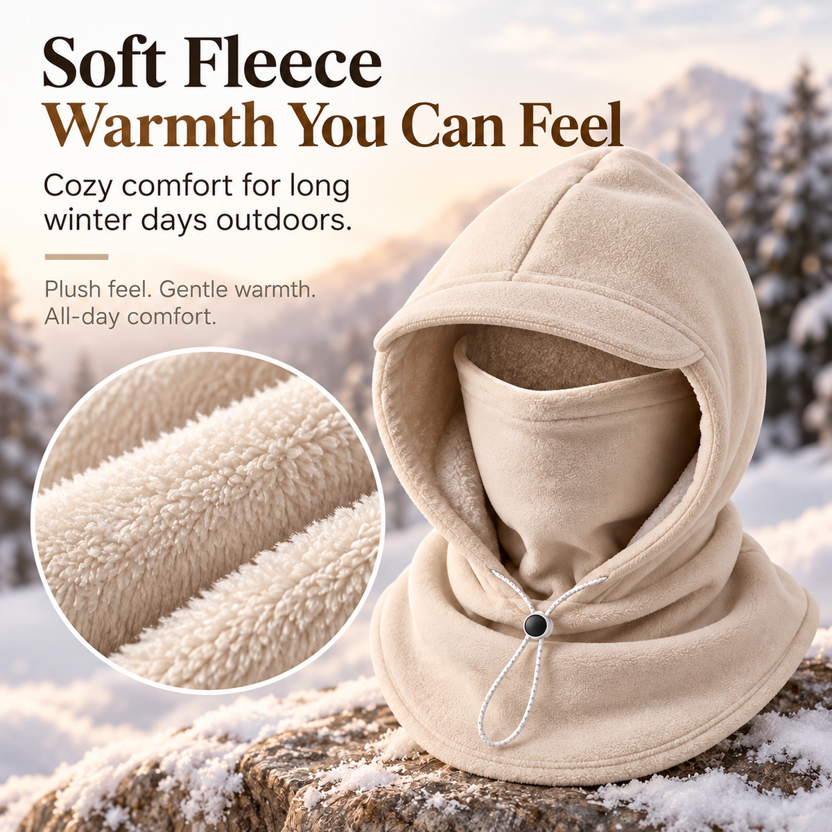 🥶 Fleece balaclava – complete protection for the face and neck during outdoor activities in winter