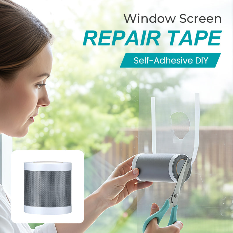 Self-adhesive DIY repair tape for window screen