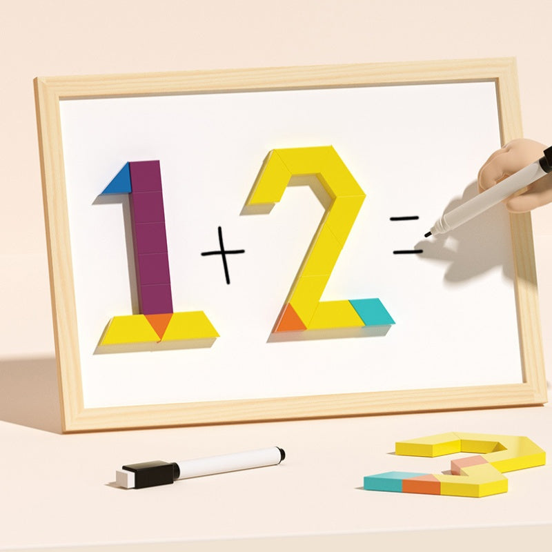 🎁Mother's Day Early Bird Special: 50% Off🔥Magnetic Wooden Puzzle (Includes Patterned Blocks)