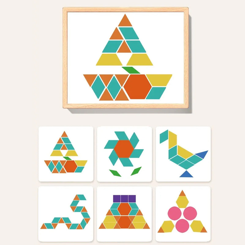 🎁Mother's Day Early Bird Special: 50% Off🔥Magnetic Wooden Puzzle (Includes Patterned Blocks)