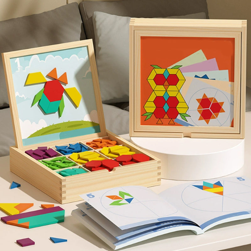 🎁Mother's Day Early Bird Special: 50% Off🔥Magnetic Wooden Puzzle (Includes Patterned Blocks)