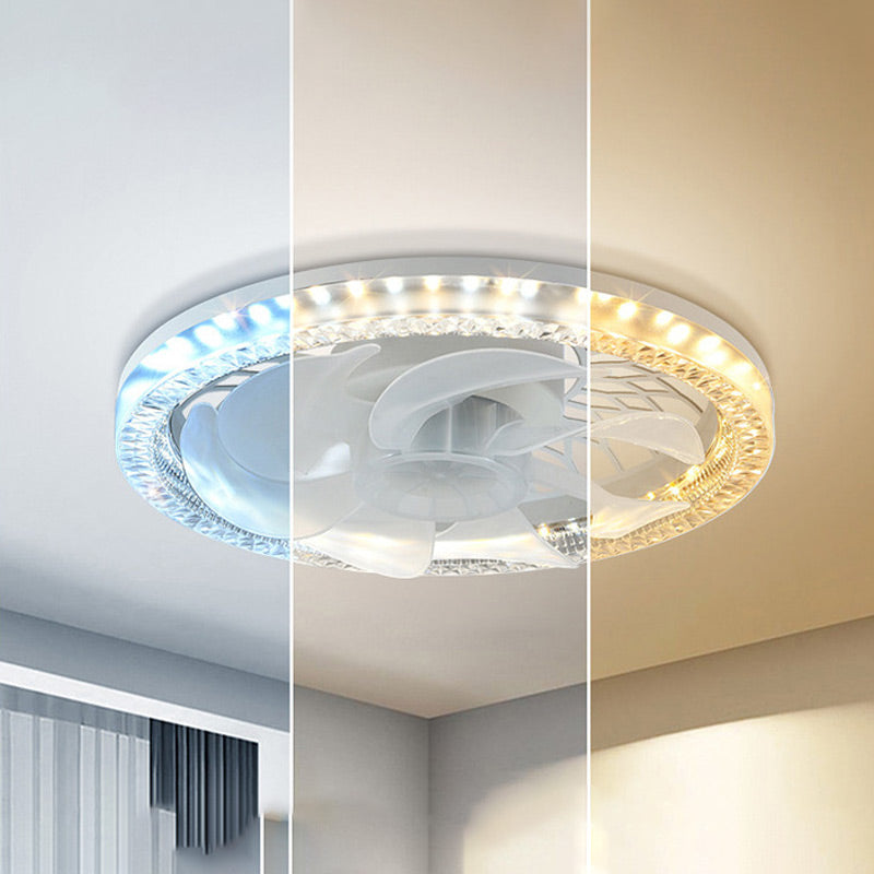 2-in-1 Mute Adjustable Fan Light with Remote Control for Bedroom