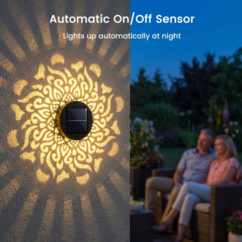 Solar-Powered Mandala/Sunflower Projector Light