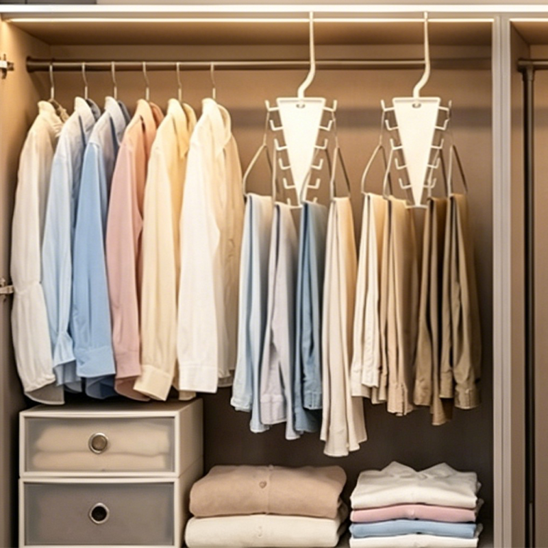 ⏳LIMITED-TIME OFFER! 🏠 Buy 1, Get 1 Free – Triangular Closet Organizer for Clothes, Accessories & More 💖
