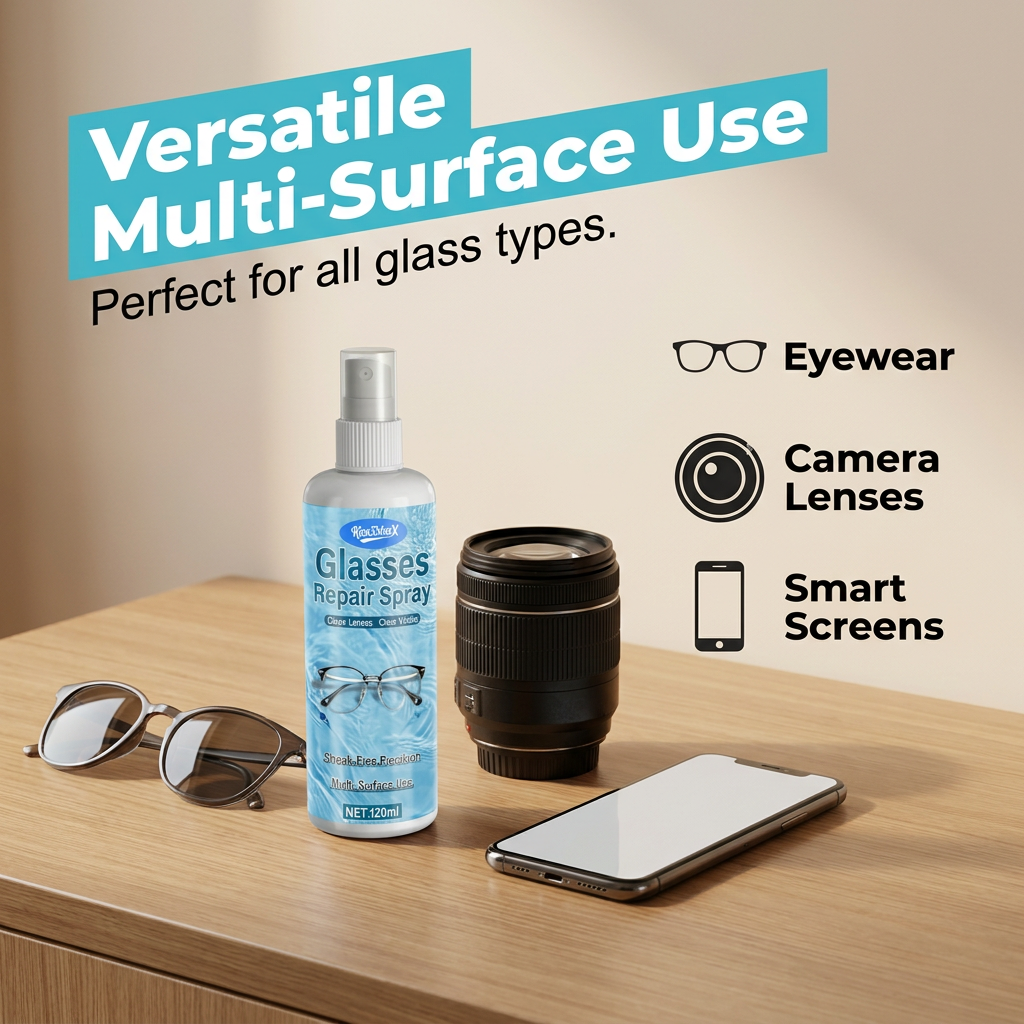 Scratch repair spray for professional lenses
