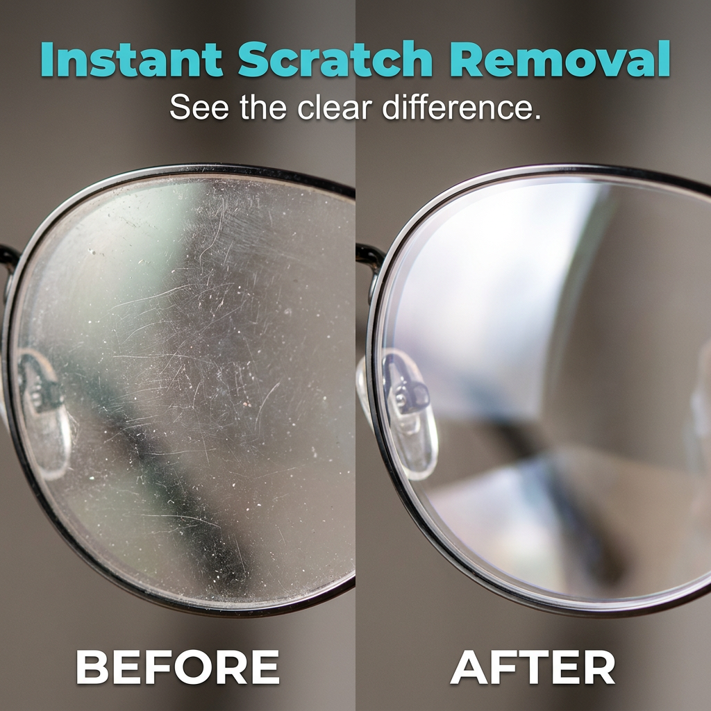 Scratch repair spray for professional lenses