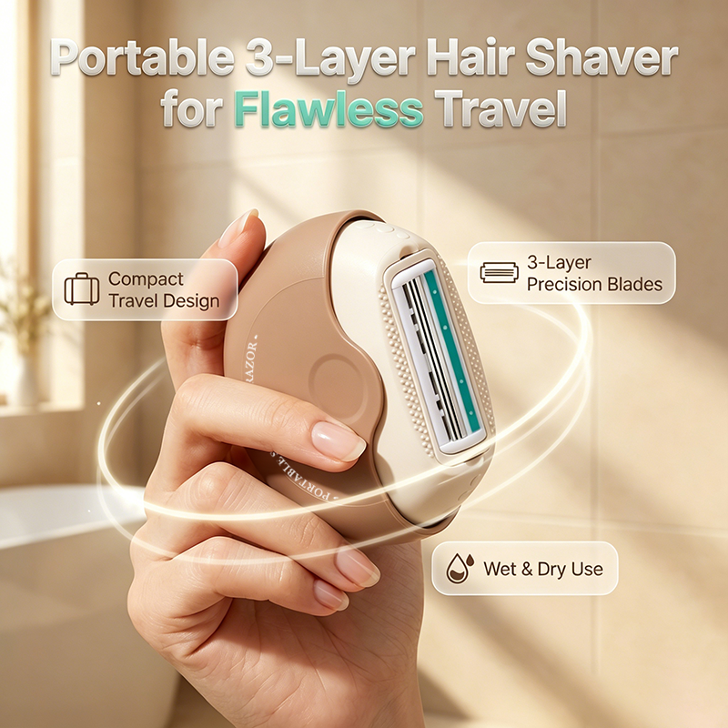 🔥🎁 New 2026 model! 🥳 💞 Over 50,000 units sold! ⚡ 3-layer portable razor with rotating cover