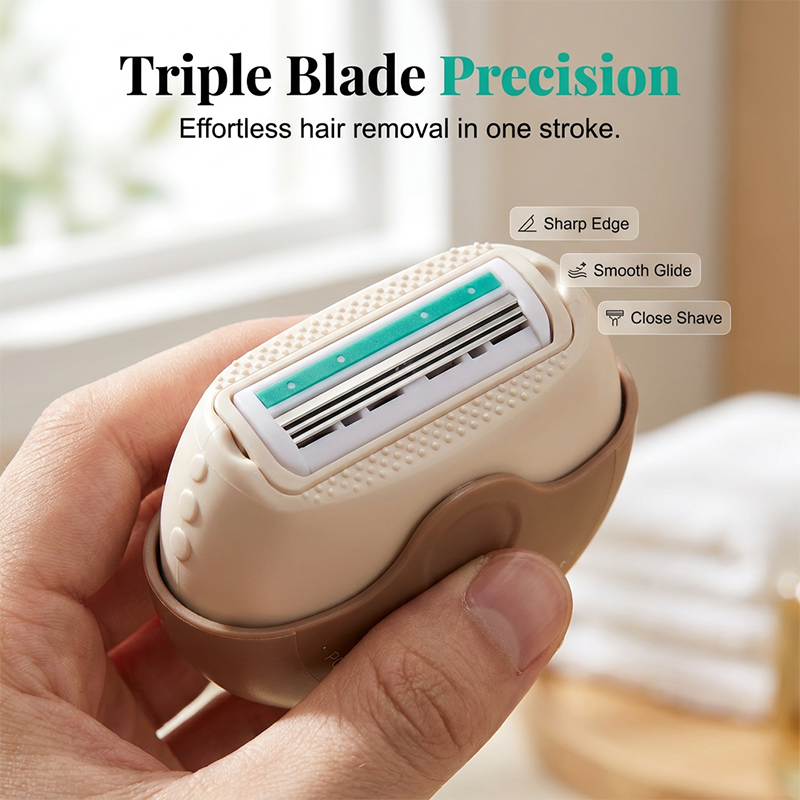 🔥🎁 New 2026 model! 🥳 💞 Over 50,000 units sold! ⚡ 3-layer portable razor with rotating cover