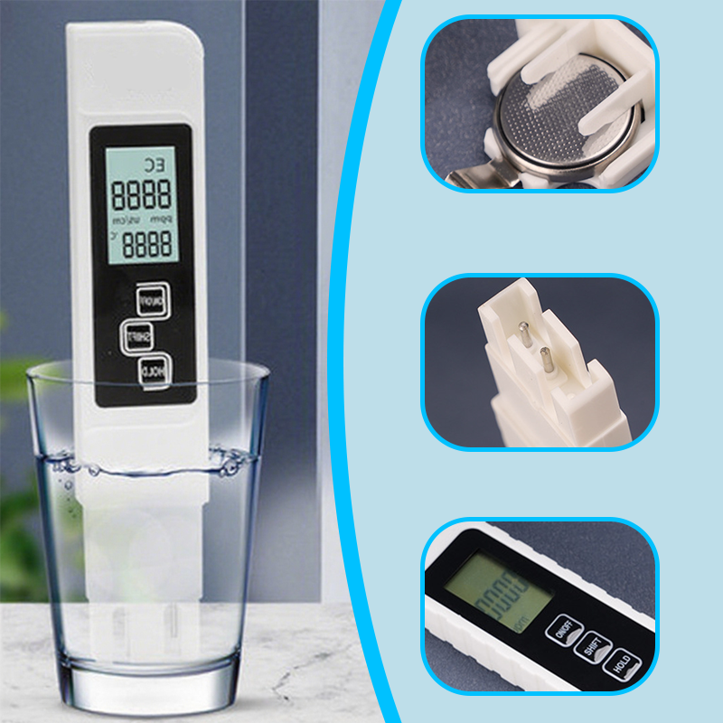💧 50% OFF! ✨ 3-in-1 TDS Water Quality Tester - Accurate Measurement of pH, Chlorine, and Hardness with LCD Screen for Swimming Pools and Aquariums 🌊📱