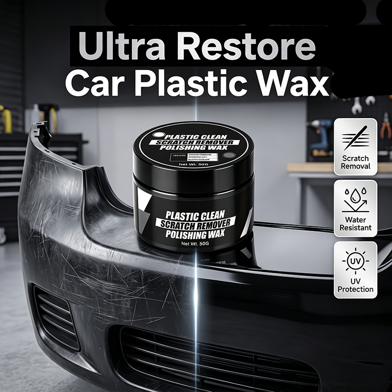 Car plastic repair and scratch remover wax with sponge 30 ml