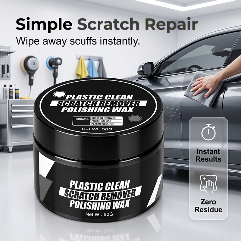 Car plastic repair and scratch remover wax with sponge 30 ml