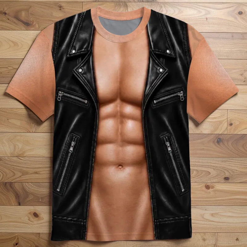 📢📢 50% off!! ⏰Funny men's T-shirt with muscle print