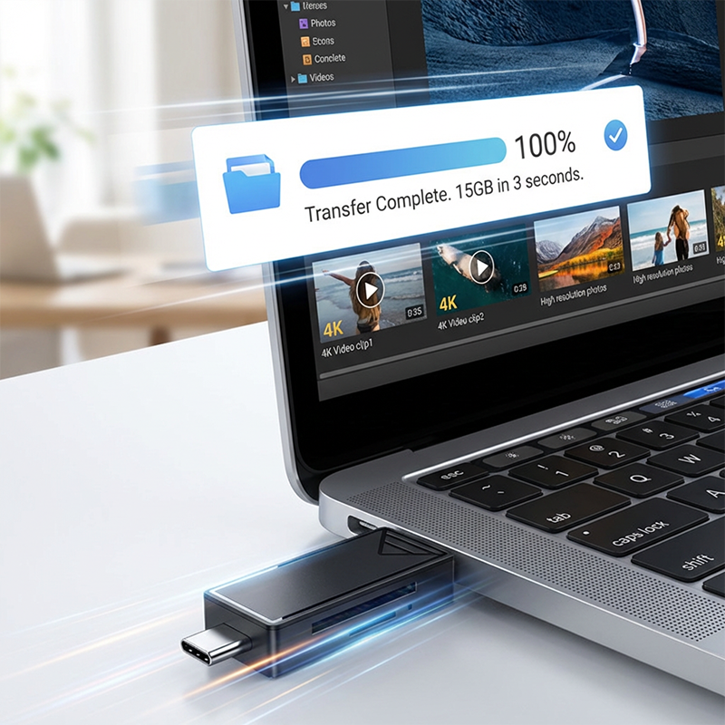 2-in-1 High-Speed Memory Card Reader