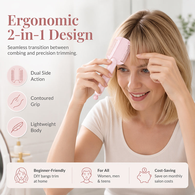 💥Buy 1 Get 1 Free - DIY Hair Thinning Comb – Adjustable Blade & Beginner-Friendly Design