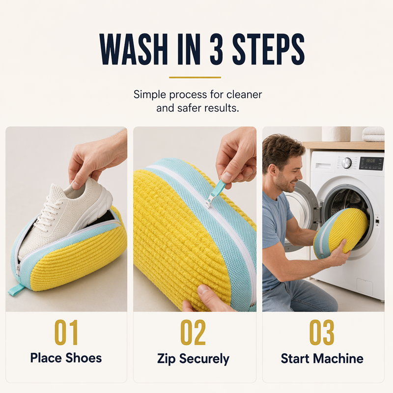 Bag for shoes washing machine